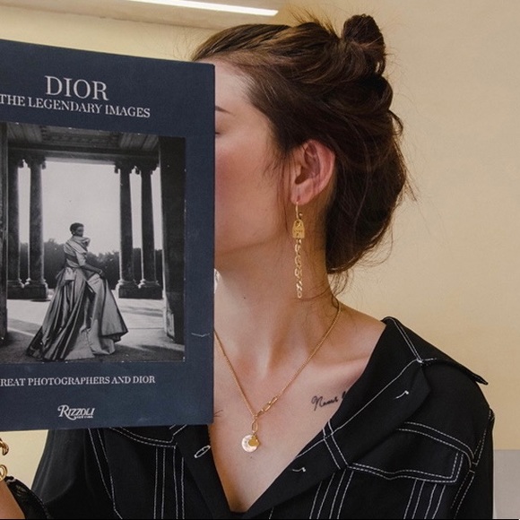 💕💕Last One💙Love Locker Golden Chain Hoops - Picture 3 of 12